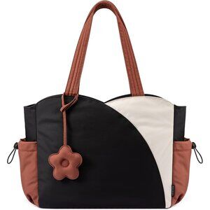 Versatile Puffer Tote for Daily Use - Stylish Nurse/Teacher Bag with Zipper